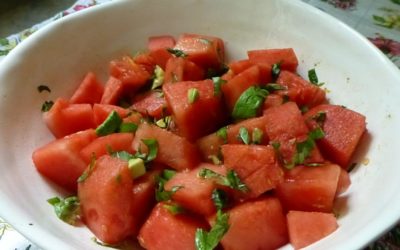 Watermelon Salad with Basil & Lime